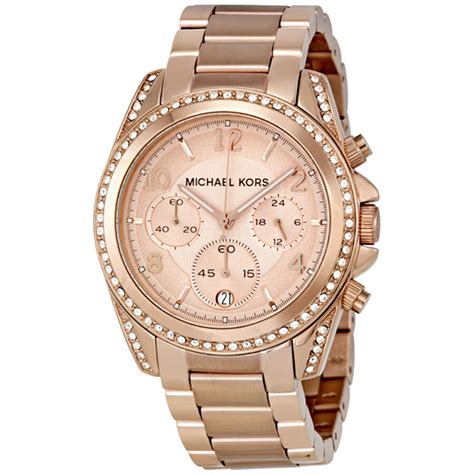 michael kors horloge blair mk5263|Michael Kors Blair Chronograph Rose Dial Ladies .